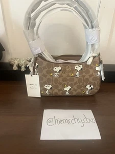 Coach X Peanuts Teri Shoulder Bag In Signature Canvas With Snoopy Print CBJ88 - Picture 1 of 4