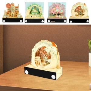 3D Memo Pad Creative Forest 3D Note Pad with Pen Holder Acrylic Cover paejI - Picture 1 of 24