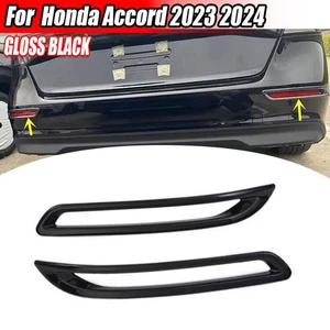 For Honda Accord 11 Gen 2023 Gloss Black Rear Fog Light Lamp Cover Moulding Trim - Picture 1 of 7
