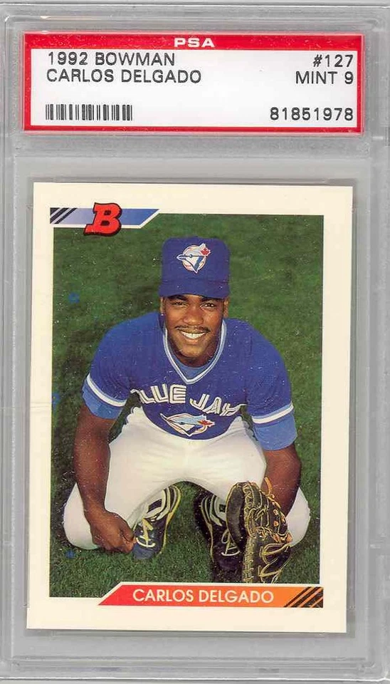 Bowman Carlos Delgado 1992 (tarjeta de novato) (#127) PSA9 PSA Foto 1 de 1