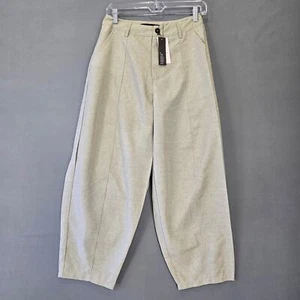 Zanzea Brown Pants Lightweight Wide Straight Leg Y2k Mom NEW Women Size M Zip - Picture 1 of 12