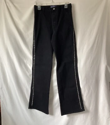 Женские джинсы BrazilRoxx черные с высокой посадкой огранка драгоценные камни размер 10/34 - Изображение 1 из 4