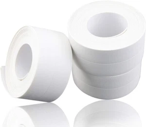 3 Pack 1.5 Inch X 10.5Ft White Caulk Strip Tub Caulking Tape Self-Adhesive Water - Picture 1 of 5