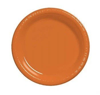 Creative Converting Touch of Color 20 Count Plastic Lunch Plates Sunkissed Orange