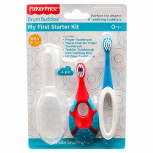 FISHER PRICE Infant-to-Toddler Training Toothbrushes Soft for Baby's First Teeth - Picture 1 of 9