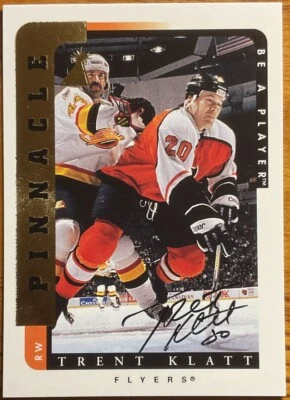 1996-97 Be A Player Autographs Trent Klatt #157 Philadelphia Flyers - Image 1 of 2
