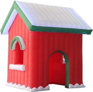 Tienda inflable de 10 pies para casa de Papá Noel de Navidad para decoración de patio del hogar - Imagen 1 de 5