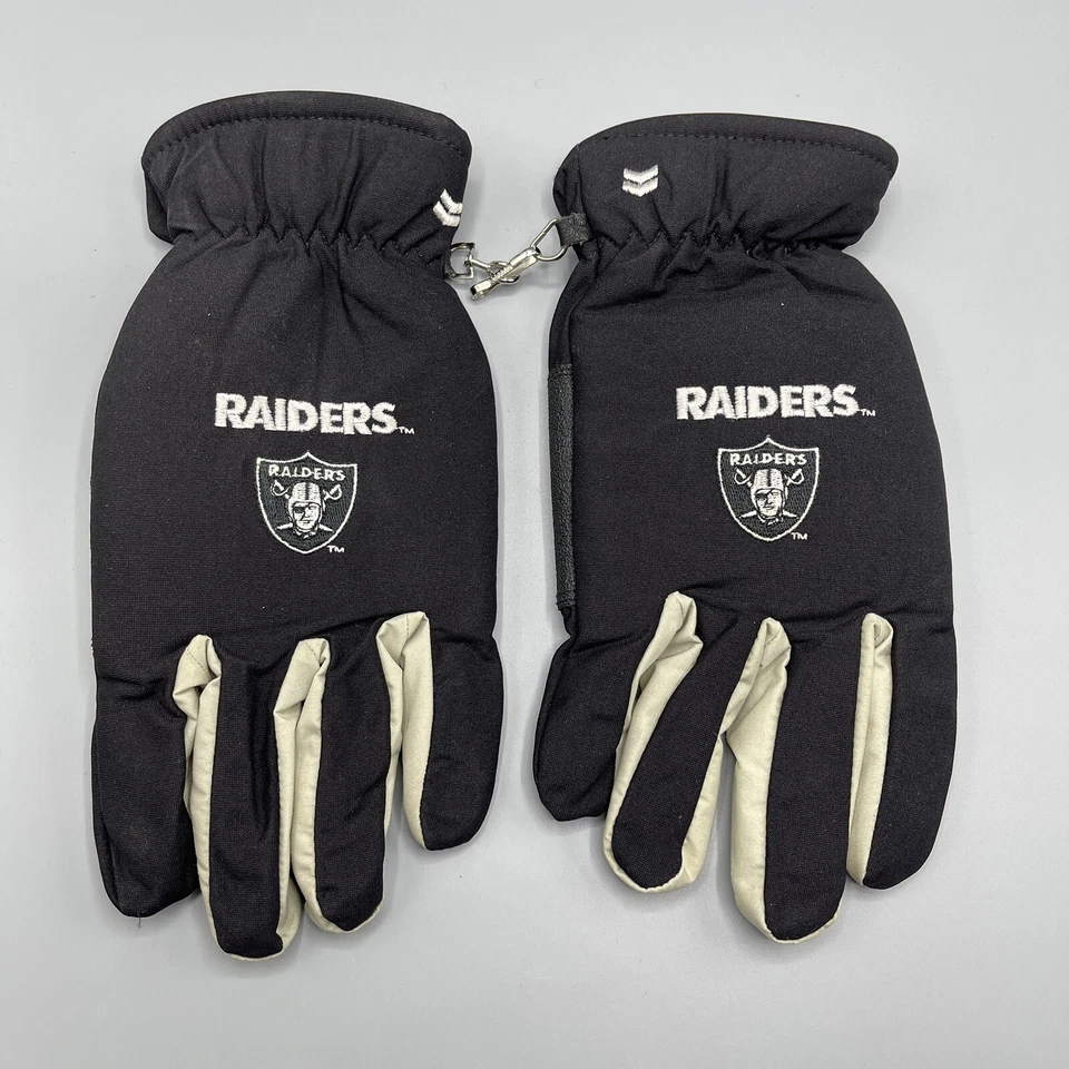 NFL RAIDERS Guantes de Invierno Negros Grandes/X Grandes Nylon Oakland - Las Vegas  Foto 1 de 4