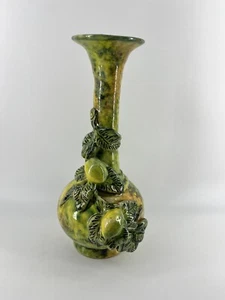 Vtg Ceramic Pottery Mexican Single Bud 3D Lemon Lime Vase - Picture 1 of 9