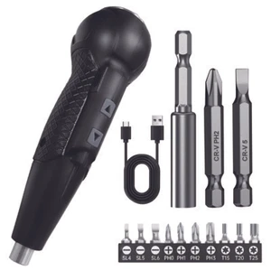 Electric Screwdriver 3.7V Rechargeable & Cordless Mini Screwdriver Magnetic Bits - Picture 1 of 9