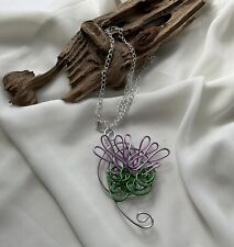 Unique Twisted Wire Thistle Necklace.