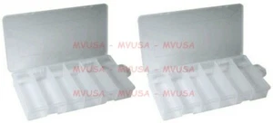 Bandeja de almacenamiento de plástico transparente de 2 quilates y 6 compartimentos organizadora de piezas 8,25" x 4,25" - Imagen 1 de 3