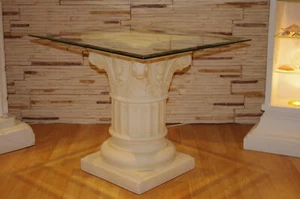 Glastisch Couchtisch Wohnzimmertisch Beistelltisch Blumensäule Blumenständer - Bild 1 von 12