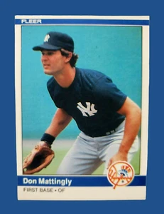 1984 tarjeta de béisbol de radiocontrol Fleer Don Mattingly novato #131 de los Yankees de Nueva York - Imagen 1 de 15