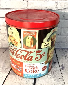 VINTAGE 1989 COCA-COLA COKE NOSTALIGIA THROUGH THE YEARS BERTELS LARGE 11'' TIN - Picture 1 of 7