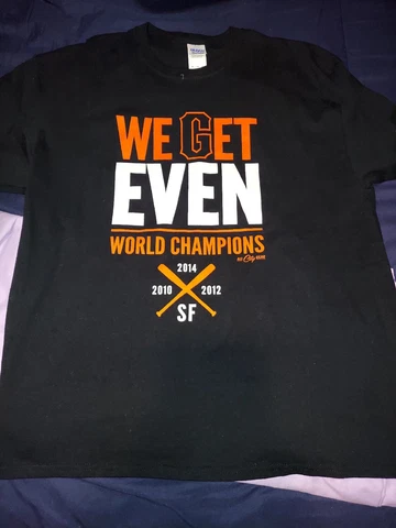 MLB San Francisco Giants 2014 World Series championship T-Shirt Graphic T Sz XL Cover