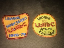 VTG 2 LOT Bowling Patches Sew On WIBC 1978-1979 League High Series /Champion NEW