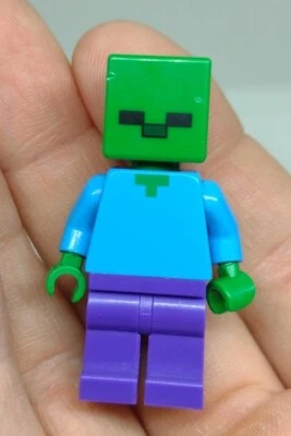 Lego Minecraft ZOMBIE Minifigure min010 Minifig Figure Rare HTF - FREE SHIPPING  - Image 1 of 4