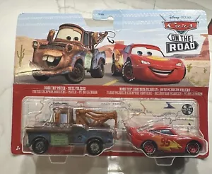 Pixar Cars Metal Series On The Road 2 Pack Mater & McQueen - Picture 1 of 5