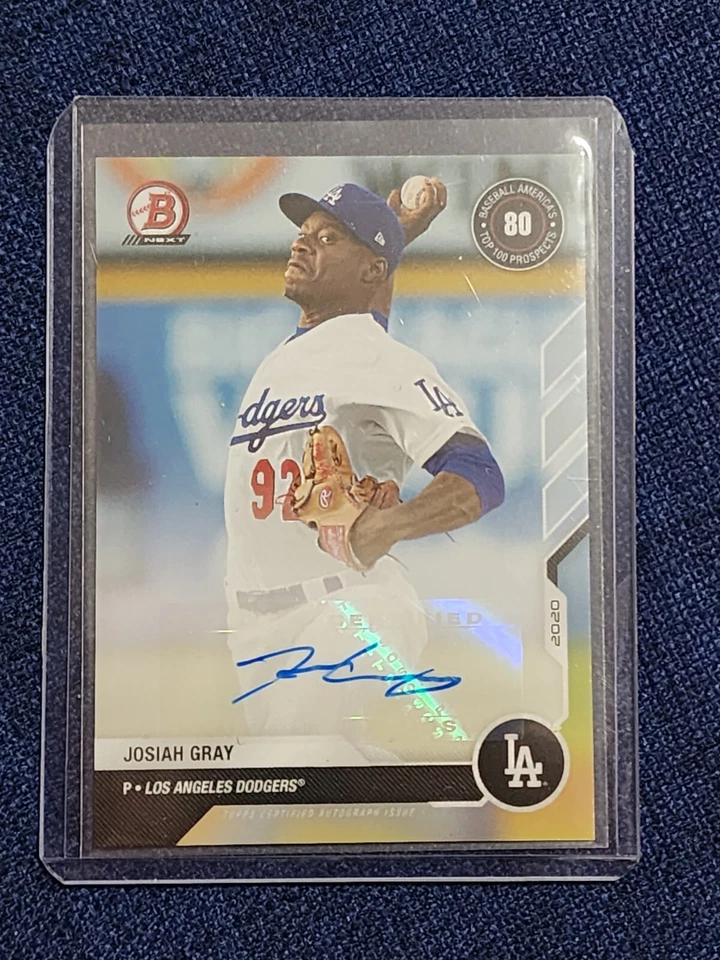 2020 Bowman Next JOSIAH GRAY Prospect AUTO Card - Dodgers & Nationals - Image 1 of 2