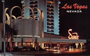 Postkarte NV: Nachtansicht, The Sands, Las Vegas, Nevada, Pool, 70er Jahre - Bild 1 von 2