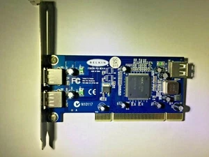 BELKIN F5U219 DUAL PORT USB 2.0 PCI ADAPTER CARD REV:4 - Picture 1 of 5