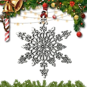 Christmas Snowflake Ornament 2024 Hanging Tree Decoration for Home Party - Picture 1 of 6