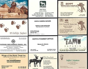 38 LOT ~ VINTAGE VISITENKARTEN ~ US & INTERNATIONAL SAFARI REISEBEZOGEN EPHEMERA - Bild 1 von 4
