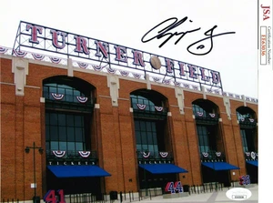 CHIPPER JONES Signed Autograph 8x10 photo Turner Field JSA BRAVES - Picture 1 of 1