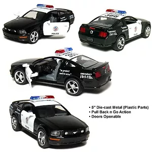 Neu 5" Kinsmart 2006 Ford Mustang GT Polizei Auto Druckguss Modell Spielzeug Cop 1:38 - Bild 1 von 5