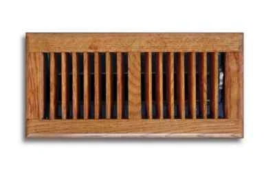 NEW (4" x 10") Inch Oak Wood Floor Diffuser Register Vent Cover Heating AC HVAC - Image 1 of 2