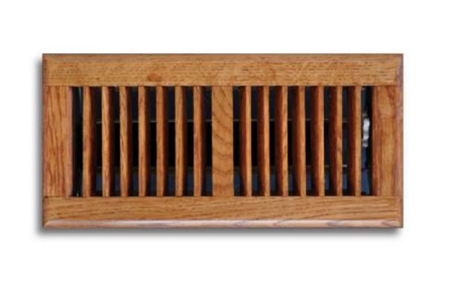 NEW (4" x 10") Inch Oak Wood Floor Diffuser Register Vent Cover Heating AC HVAC - Image 1 of 2