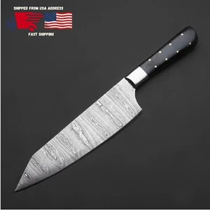 Handmade Professional Damascus Steel Kitchen Knife - Picture 1 of 9