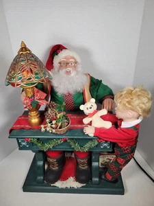 Holiday Creations 20" animierter musikalisch beleuchteter Weihnachtsmann Spielzeug Workshop Motionette '93 - Bild 1 von 7
