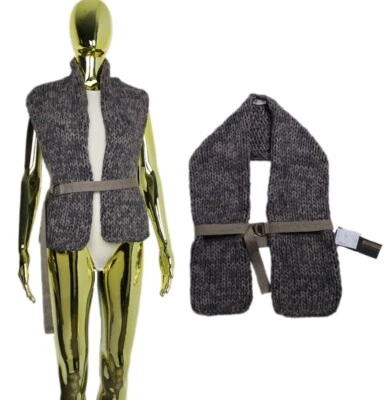 Brunello Cucinelli Belted Wrap Cape Front Scarf Heavy Knitted Size M - Image 1 of 4
