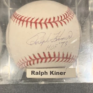 Ralph Kiner Signed Baseball "HOF '75" Inscription Auto Autographed Ball HOF Mets - Picture 1 of 2