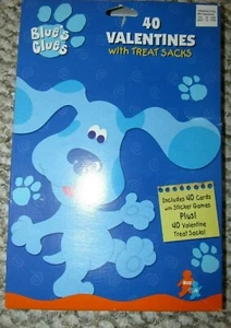 Tarjetas de San Valentín Blue's Clues con 40 tarjetas de San Valentín NUEVAS de colección 2001  - Imagen 1 de 4