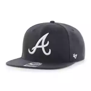 2024 ATLANTA BRAVES NAVY SURE SHOT 47 CAPTAIN SNAPBACK ADJUSTABLE HAT - Picture 1 of 3