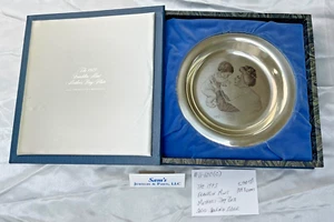 Franklin Mint 1973 Sterling Silver Mother's Day Plate ==Mother & Child Scene==8" - Picture 1 of 14
