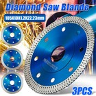 3Pc 4" Porcelain Tile Turbo Diamond Wet Dry Grinder Cutting Wheel Saw Blade/Disc