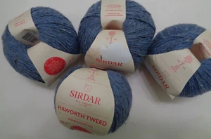 Rare 4 Tweed Double Knitting Merino Blend Yarn Sirdar Haworth 904 Calder Sky - Picture 1 of 3