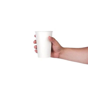 White 16 oz Disposable Paper Coffee Cups for Hot Drink, Tea, Coffee, Capuccino - Picture 1 of 5