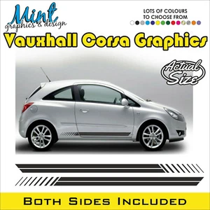 Vauxhall (Opel) Corsa Seitenstreifen Aufkleber Sticker VXR Sting Grafik KOSTENLOSER VERSAND 013 - Bild 1 von 4