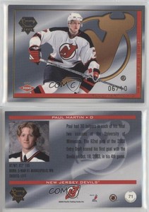2003-04 Pacific Luxury Suite Gold /10 Paul Martin #71 Rookie RC
