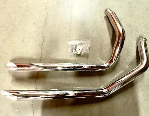 Chrome , 2" Drag Pipes for Harley XL Evo Sportster 1986-2003, 40" Long - Picture 1 of 3