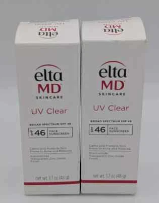 2 EltaMD UV Clear Face Sunscreen SPF 46,Oil Free Sunscreen, Zinc Oxide, EX 02/27 - Image 1 of 4