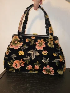 Vintage JR Florida Purse Carpet Bag Floral Handbag - Picture 1 of 12