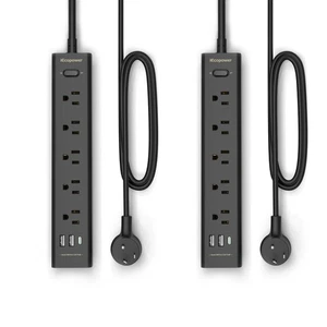 10FT Long Surge Protector Power Strip-with 5 Widely Outlets and 3 USB Ports(1... - Picture 1 of 7