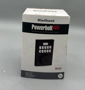 Kwikset Powerbolt 250 Serratura Elettronica a Tastiera - Nero Opaco - Foto 1 di 5