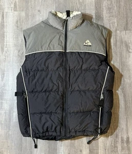 Vintage 00s Nike ACG All Conditions Gear Black Puffer Vest Men Medium Insulated - Picture 1 of 10